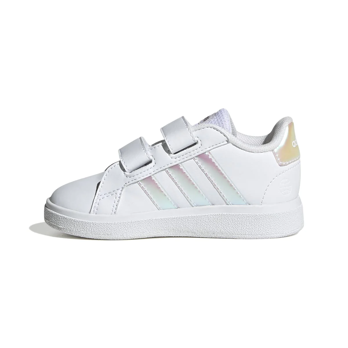 Sneakers bianche primi passi da bambina con strisce a contrasto adidas Grand Court 2.0 CF - Image 4