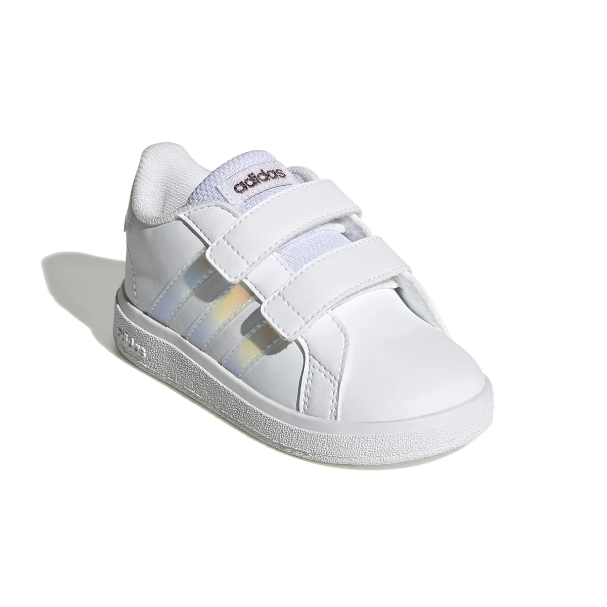 Sneakers bianche primi passi da bambina con strisce a contrasto adidas Grand Court 2.0 CF - Image 5