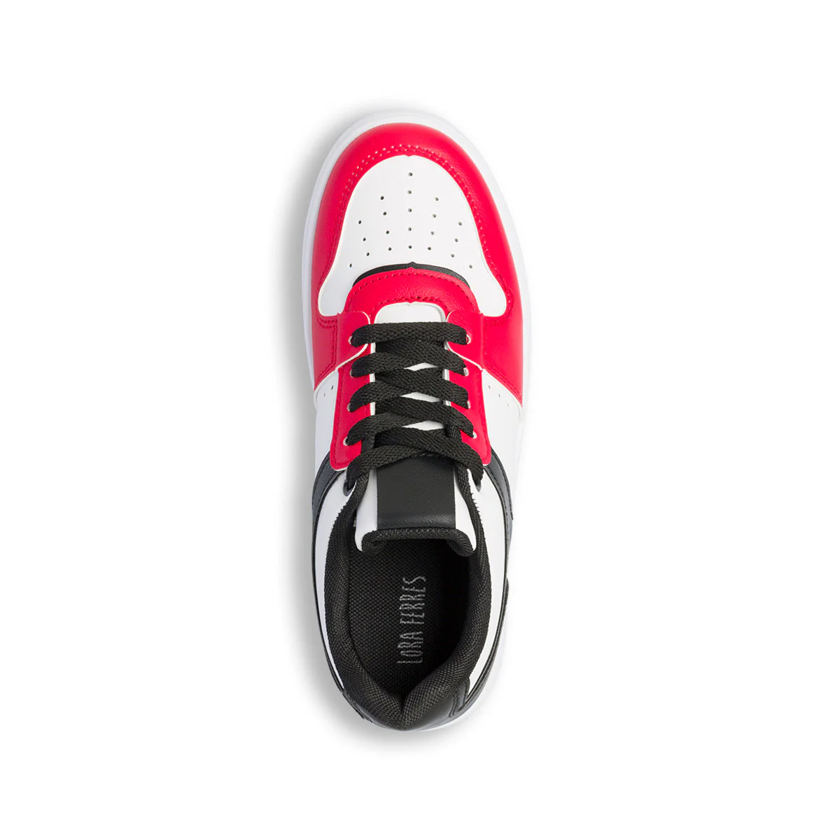 Sneakers bianche, rosse e nere da donna con dettagli traforati Lora Ferres - Image 5