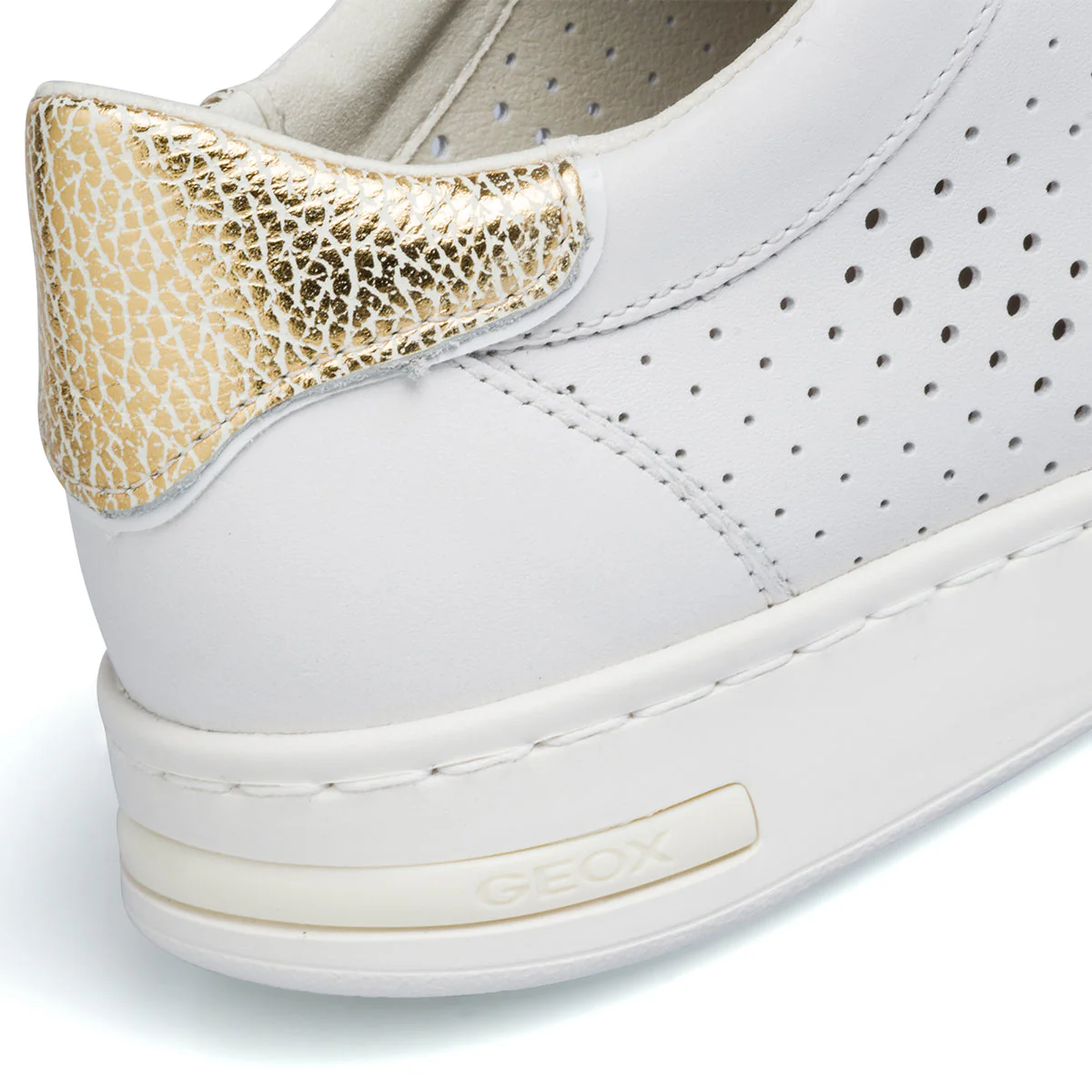 Sneakers bianche traforate in pelle da donna Geox Jaysen - Image 6