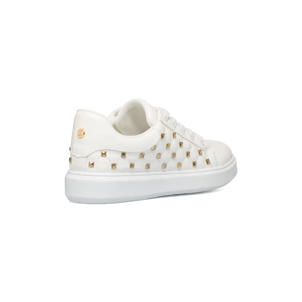 Sneakers bianche trapuntate con piccole borchie Swish Jeans - Image 3