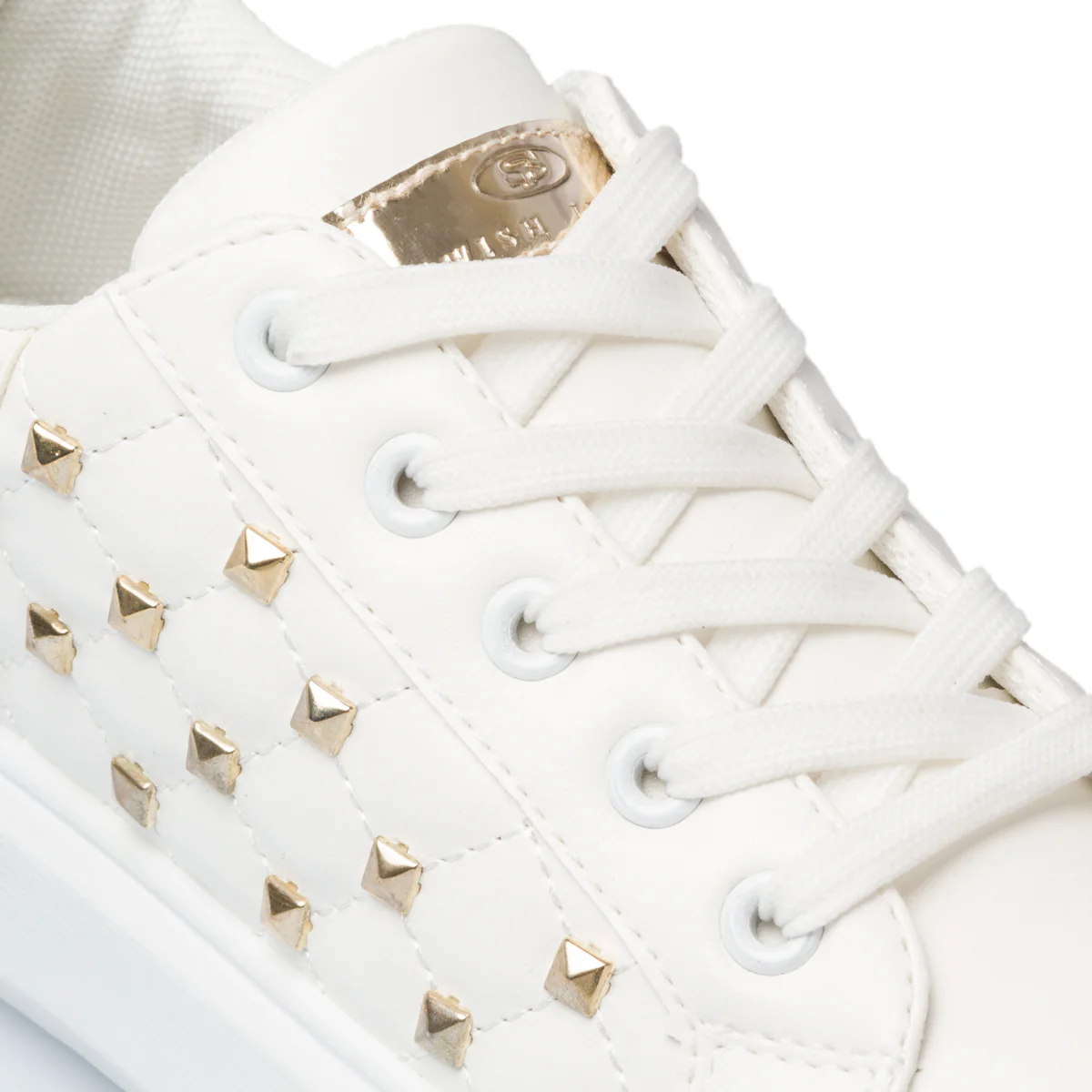 Sneakers bianche trapuntate con piccole borchie Swish Jeans - Image 6