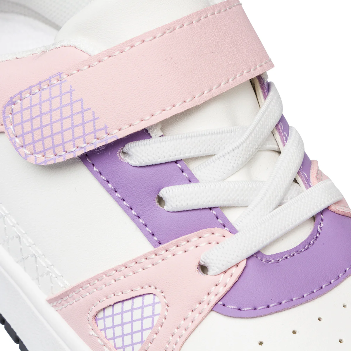 Sneakers bianco da ragazza Le Scarpe di Alice con dettagli rosa e lilla - Image 5