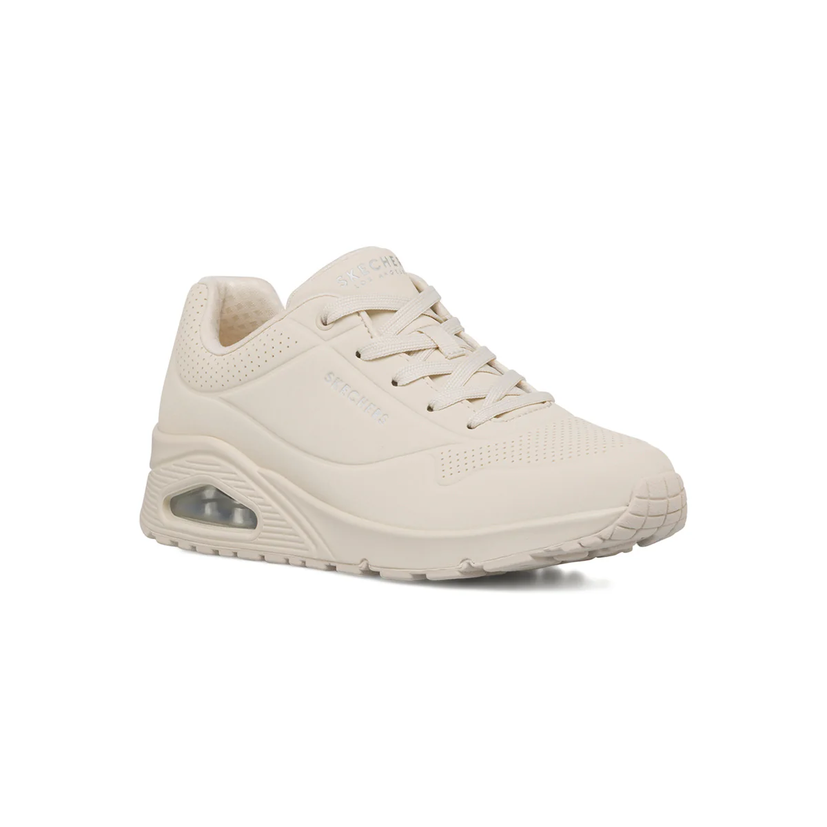 Sneakers bianco off-white da Donna con soletta in memory foam Skechers Uno - Image 2
