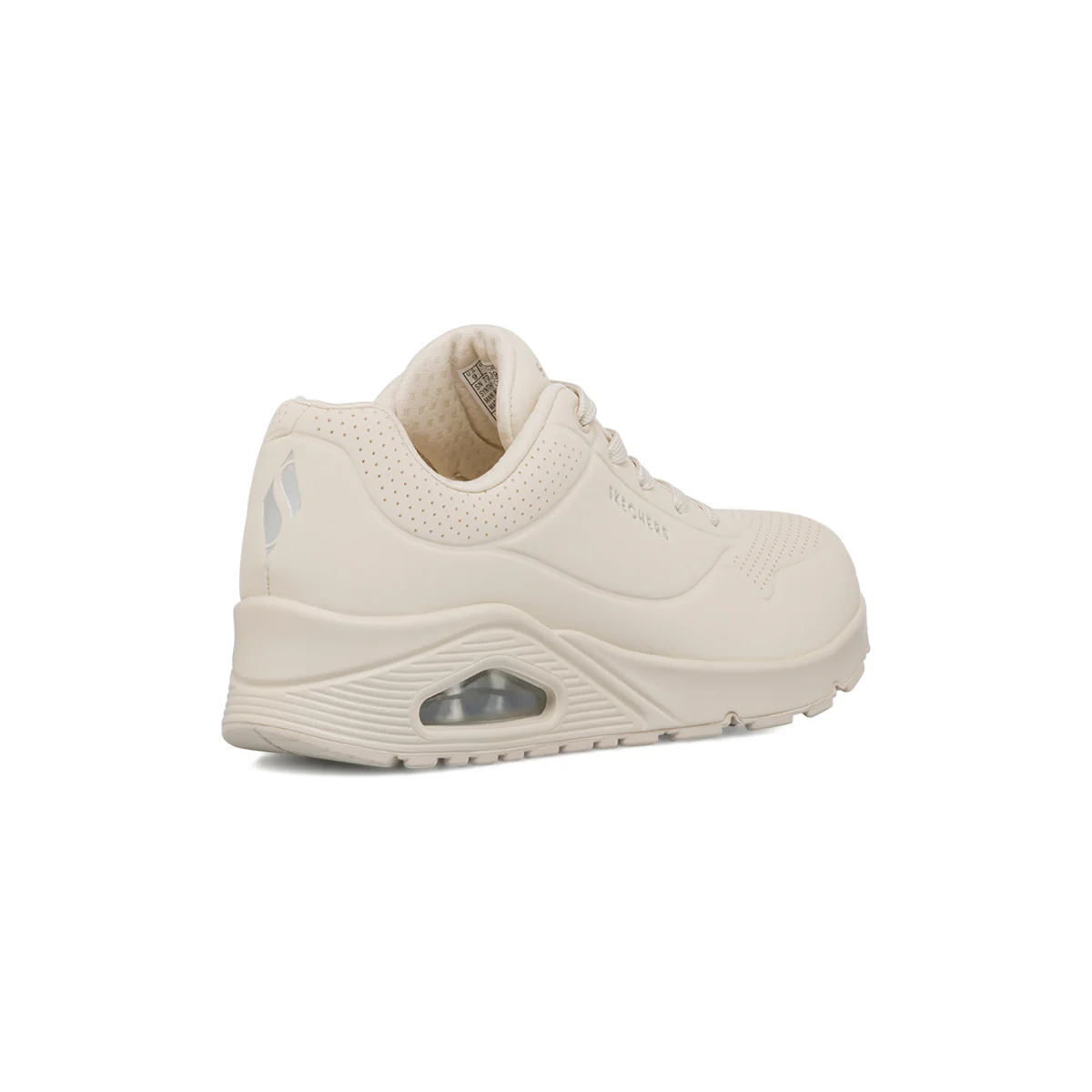 Sneakers bianco off-white da Donna con soletta in memory foam Skechers Uno - Image 3