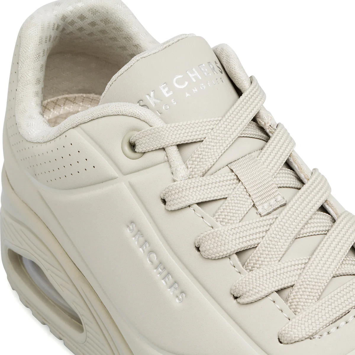 Sneakers grigie da donna con suola ad aria Skechers Uno - Image 5