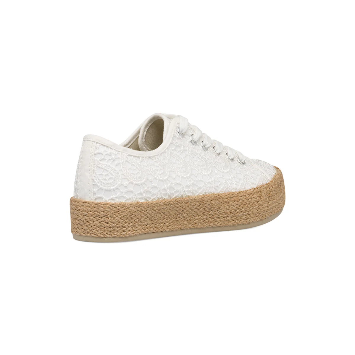 Sneakers bianco off-white da donna con suola in rafia Lora Ferres - Image 3