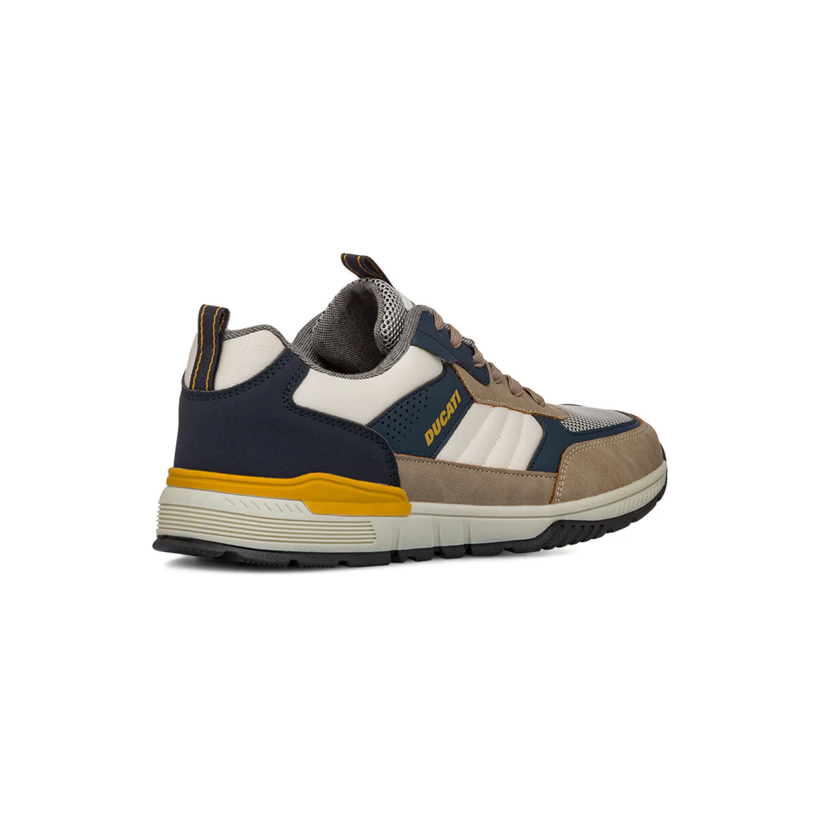 Sneakers bicolore beige e blu da Uomo colo logo laterale Ducati - Image 3