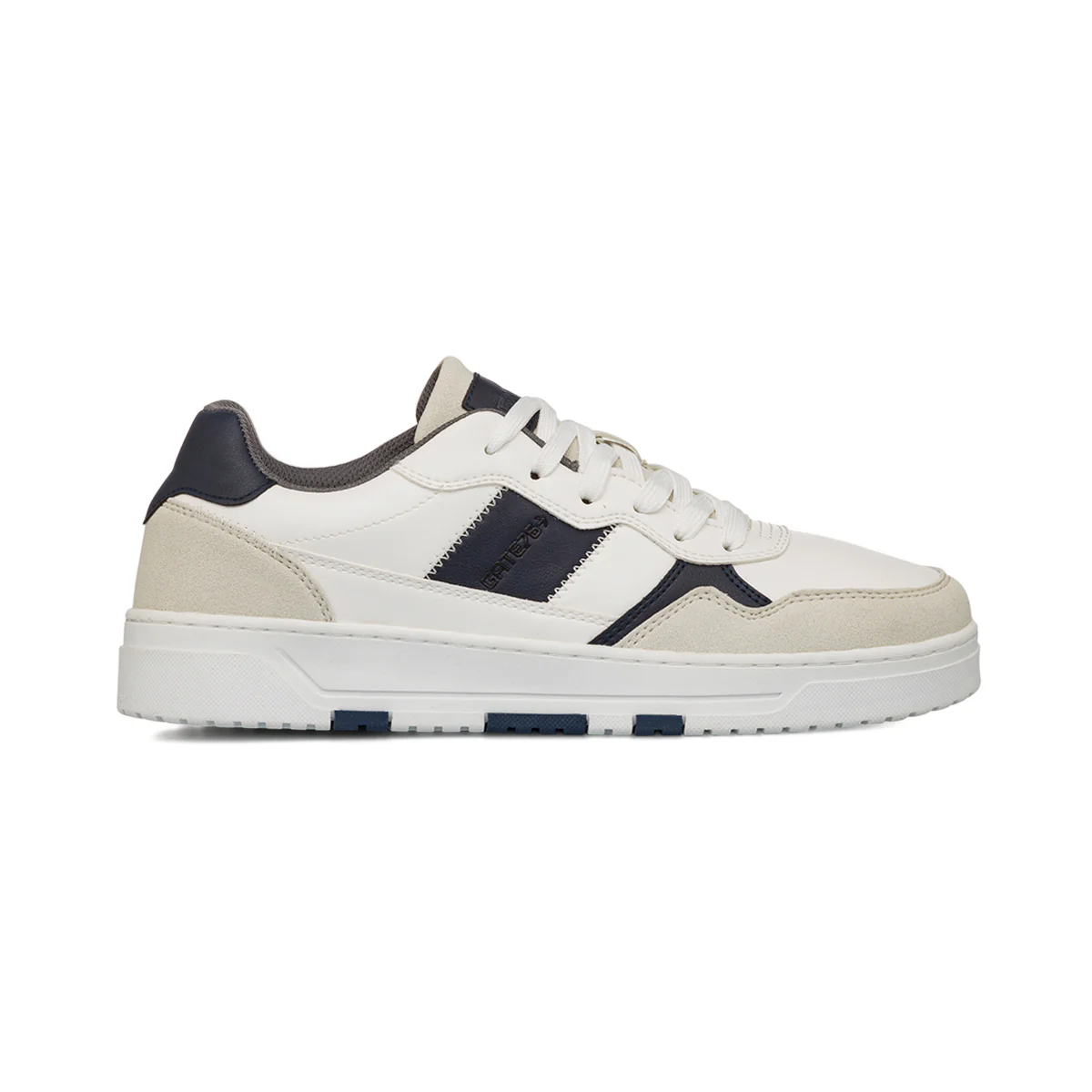 Sneakers bicolore bianche e blu da Uomo con logo sulla linguetta Gate76