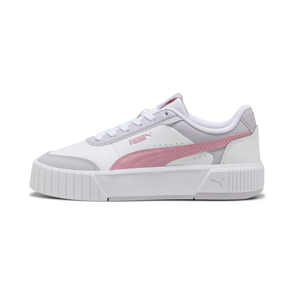 Sneakers bicolore bianche e lilla da Donna Puma Carina Mia - Image 2