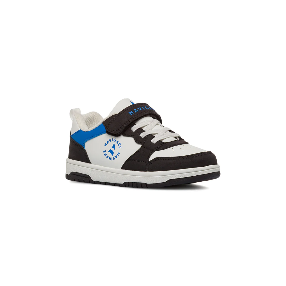 Sneakers bicolore bianco e nero da Bambino con strappo Navigare - Image 2