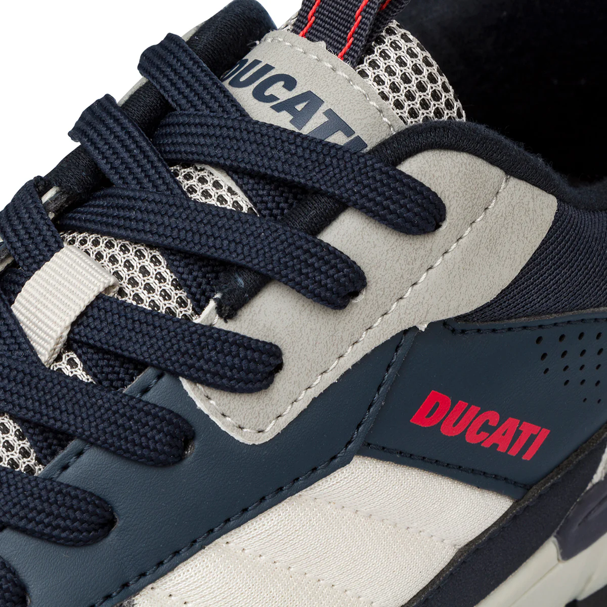Sneakers bicolore blu e grigio da Uomo con logo laterale Ducati - Image 4