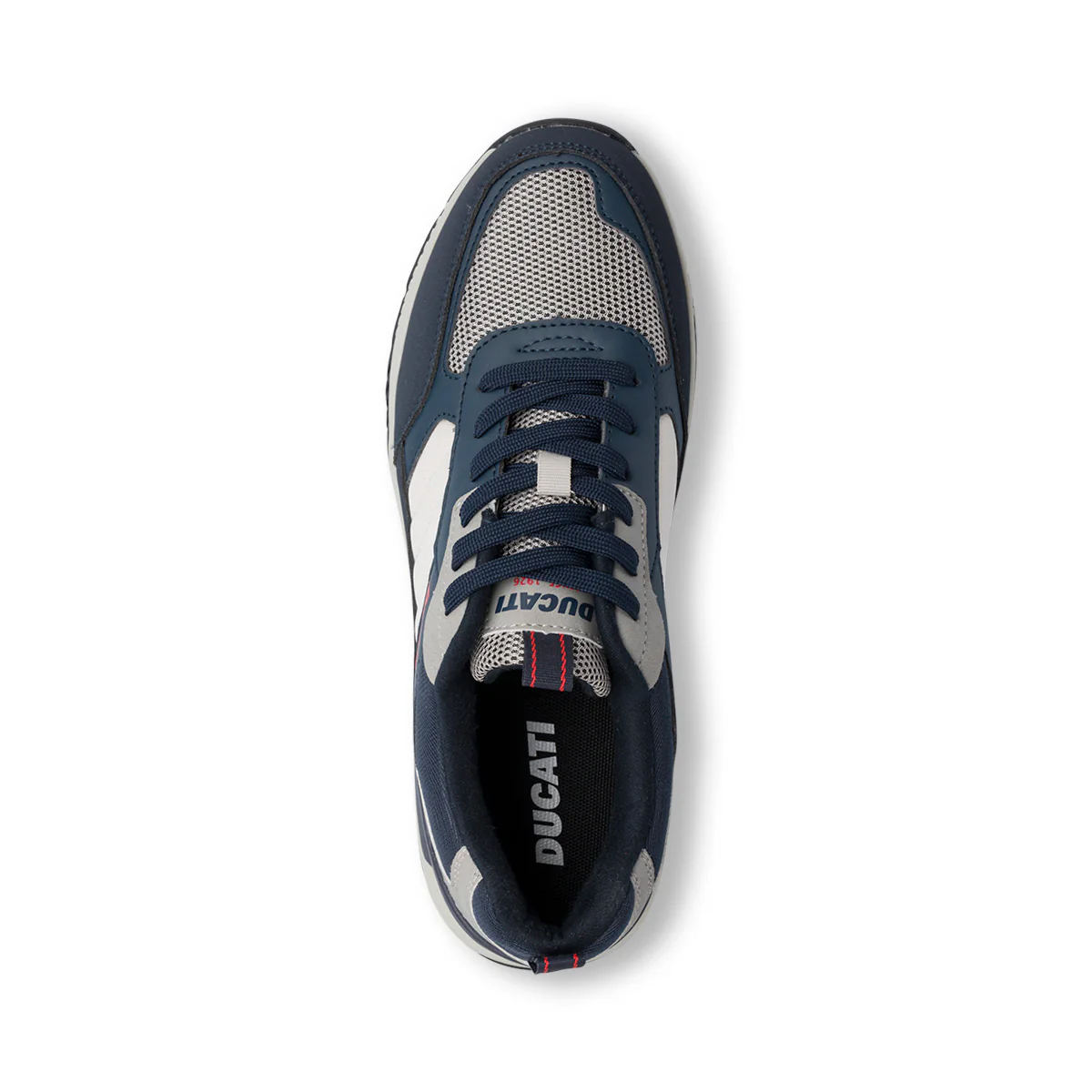 Sneakers bicolore blu e grigio da Uomo con logo laterale Ducati - Image 5
