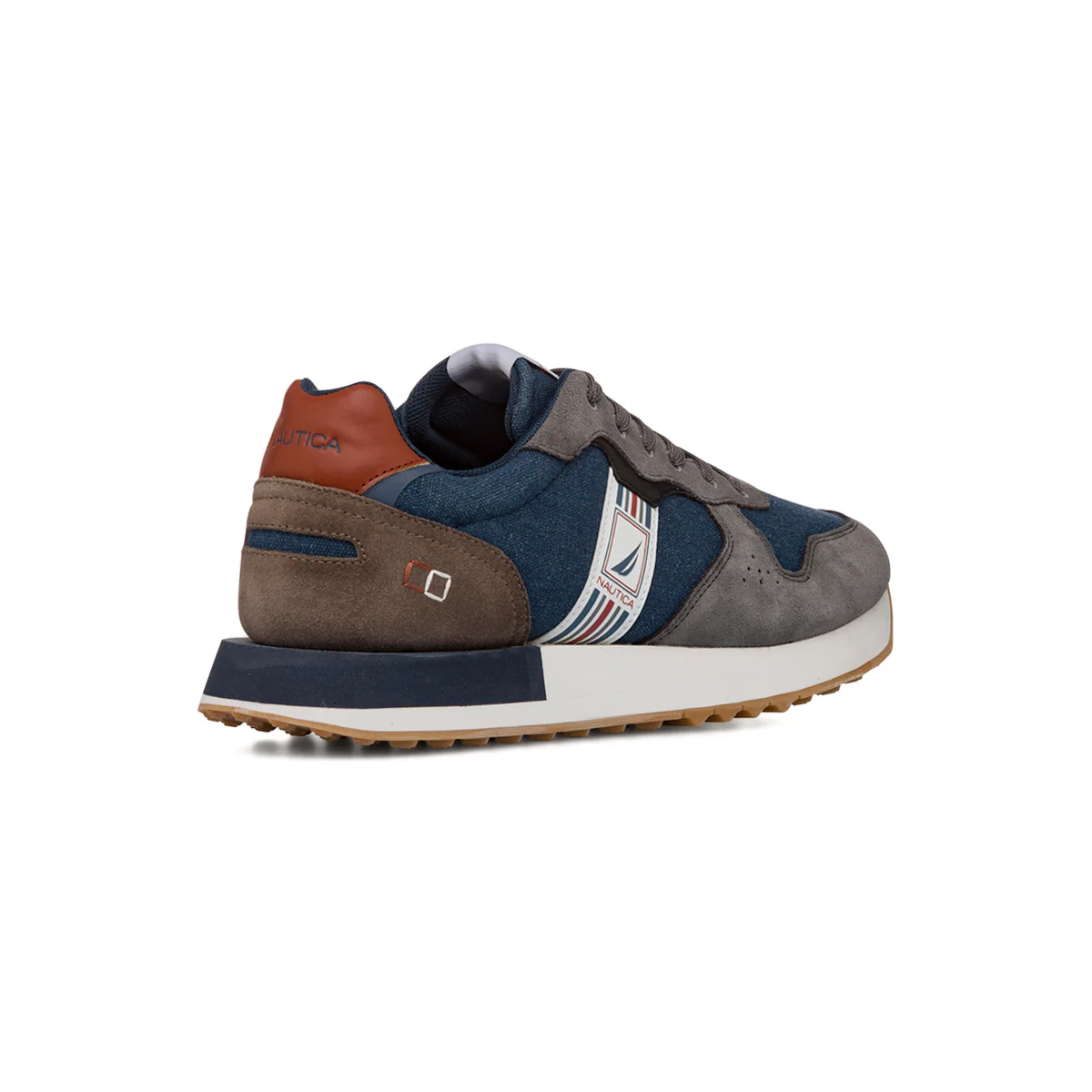 Sneakers bicolore blu e grigio da Uomo con logo Nautica - Image 5