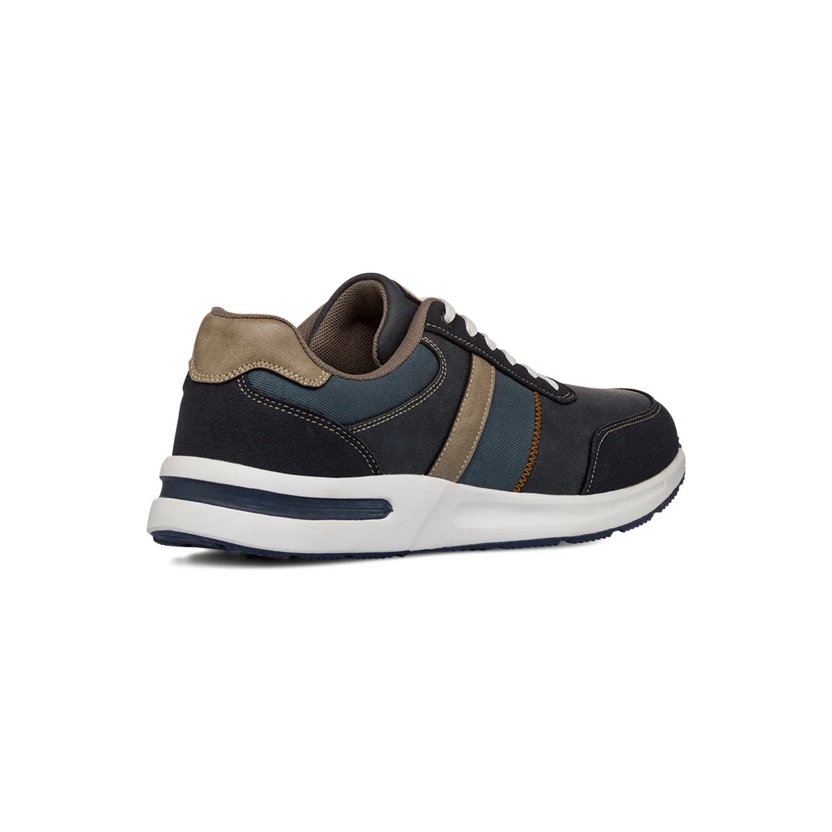 Sneakers bicolore blu e taupe da Uomo con logo Riflessi Urbani - Image 3
