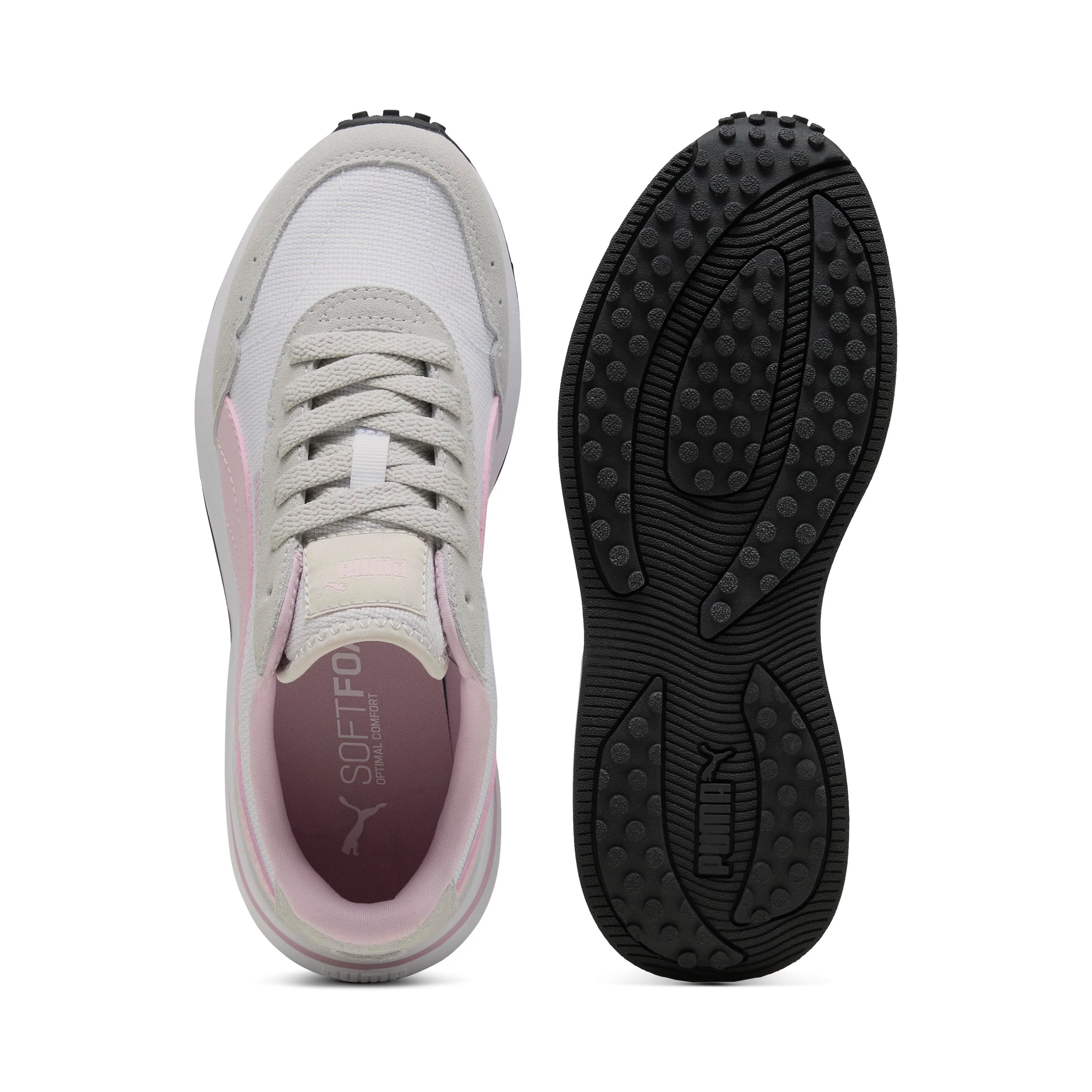 Sneakers Rétro casual bicolore da Donna grigio e rosa con logo Puma - Image 6