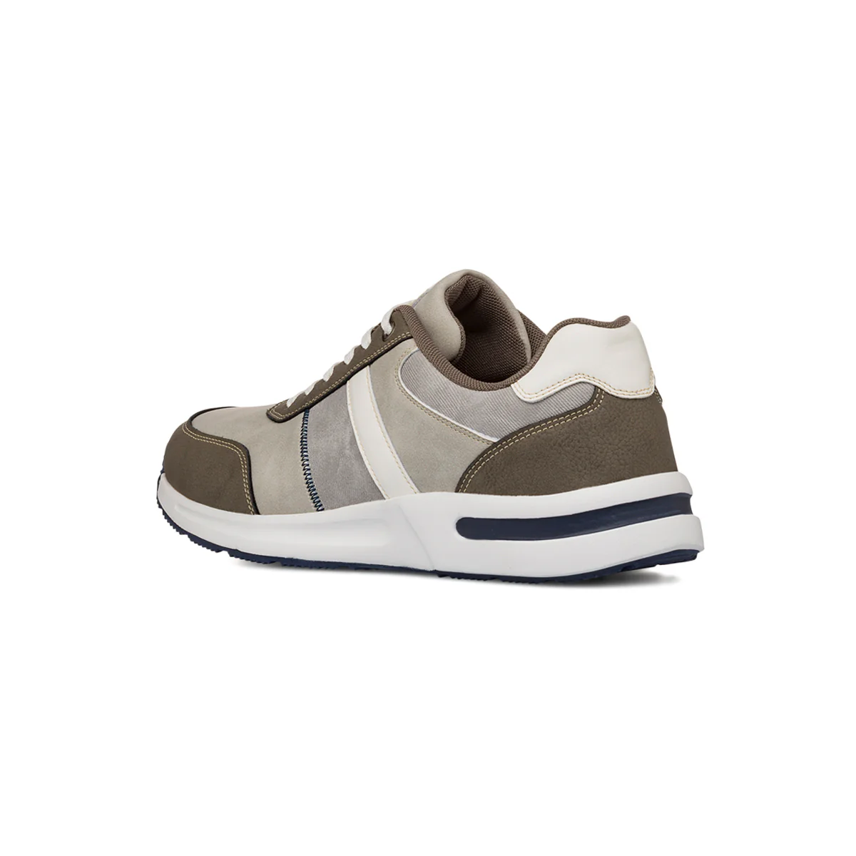 Sneakers bicolore grigio e taupe da Uomo con logo Riflessi Urbani - Image 3