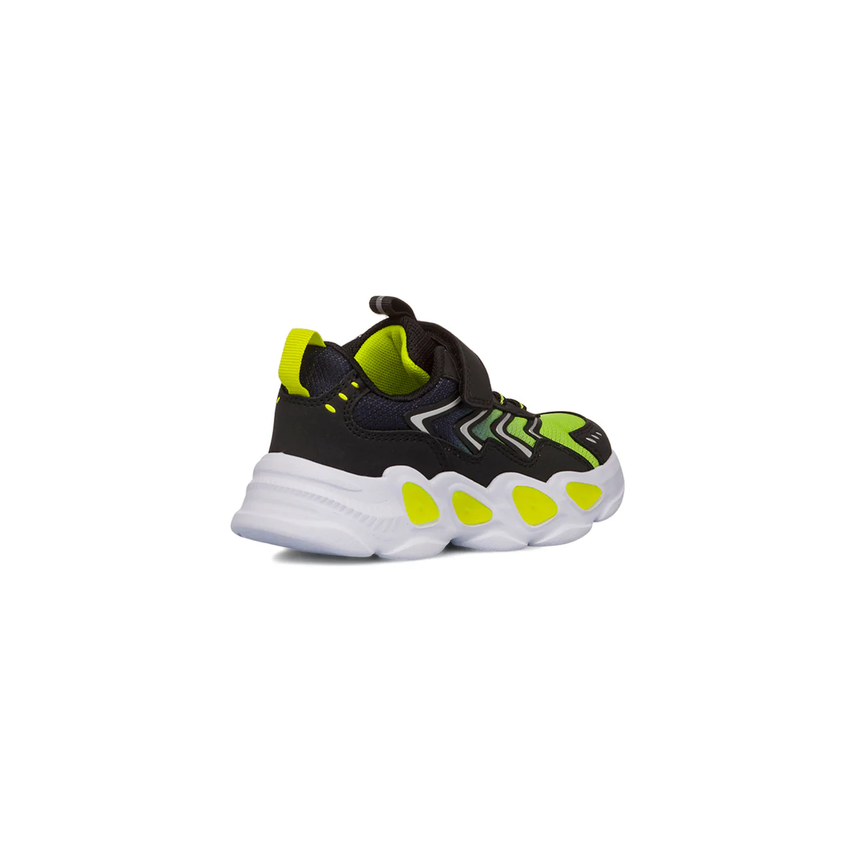 Sneakers bicolore nero e giallo lime con Luci da Bambino Space Boy - Image 6