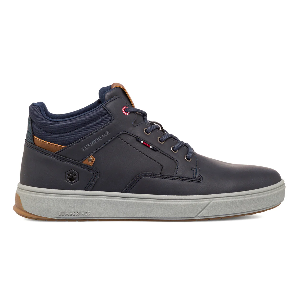 Sneakers alte blu con logo Lumberjack