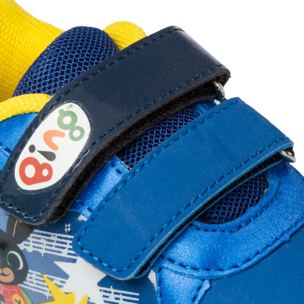 Sneakers blu con luci sulla suola e stampa Bing - Image 7