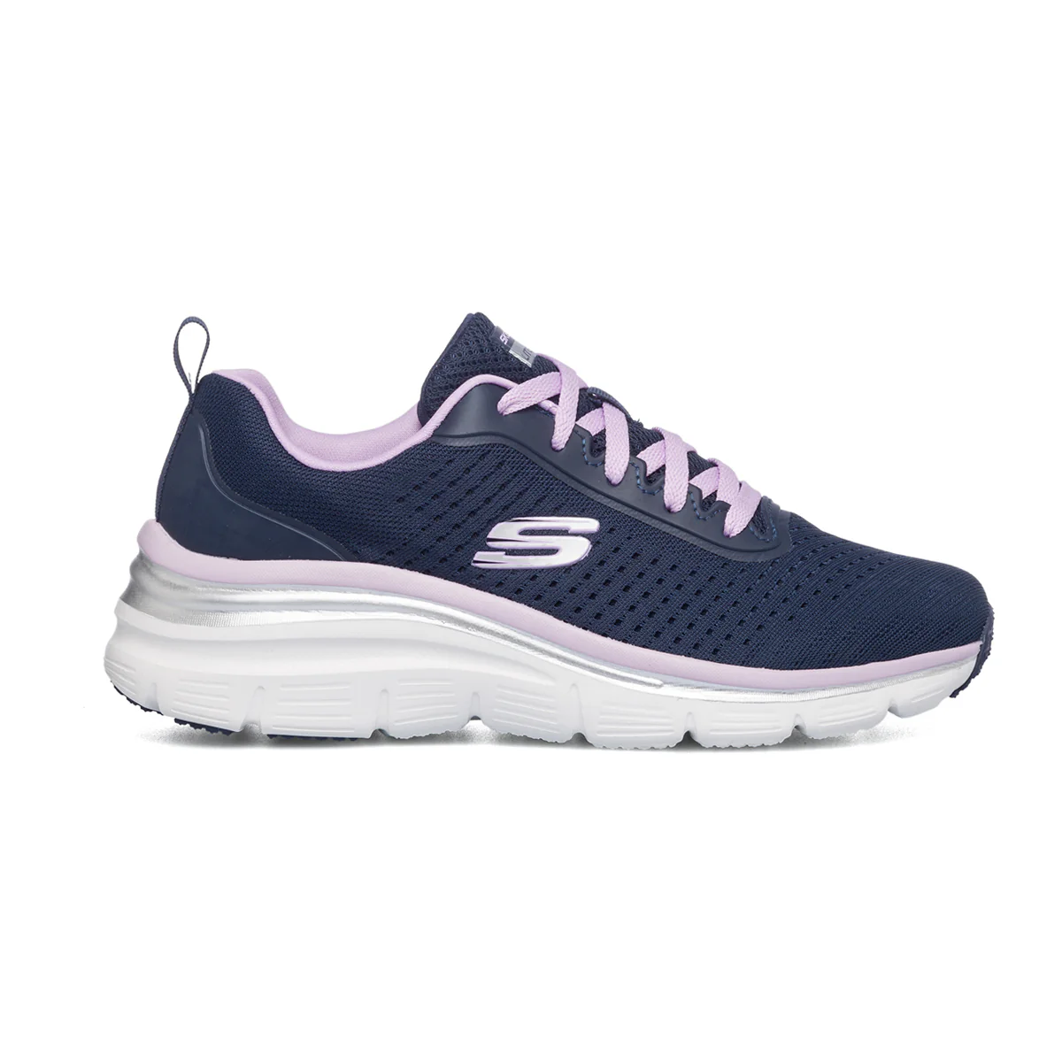 Sneakers blu con sottopiede Memory Foam Skechers Fashion Fit