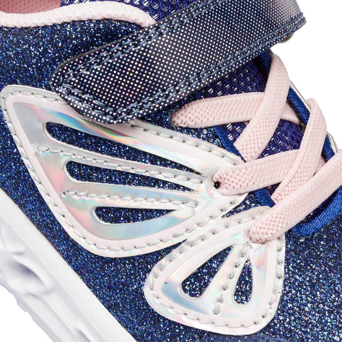 Sneakers blu da bambina con luci nella suola e glitter Le scarpe di Alice - Image 6