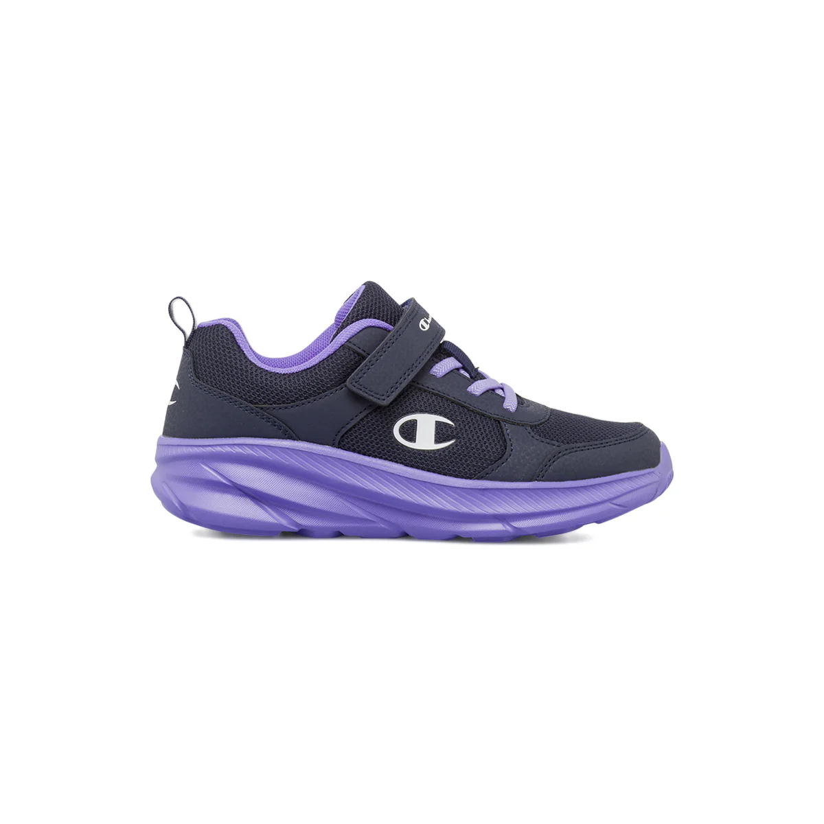 Sneakers blu da bambina con strappo Champion
