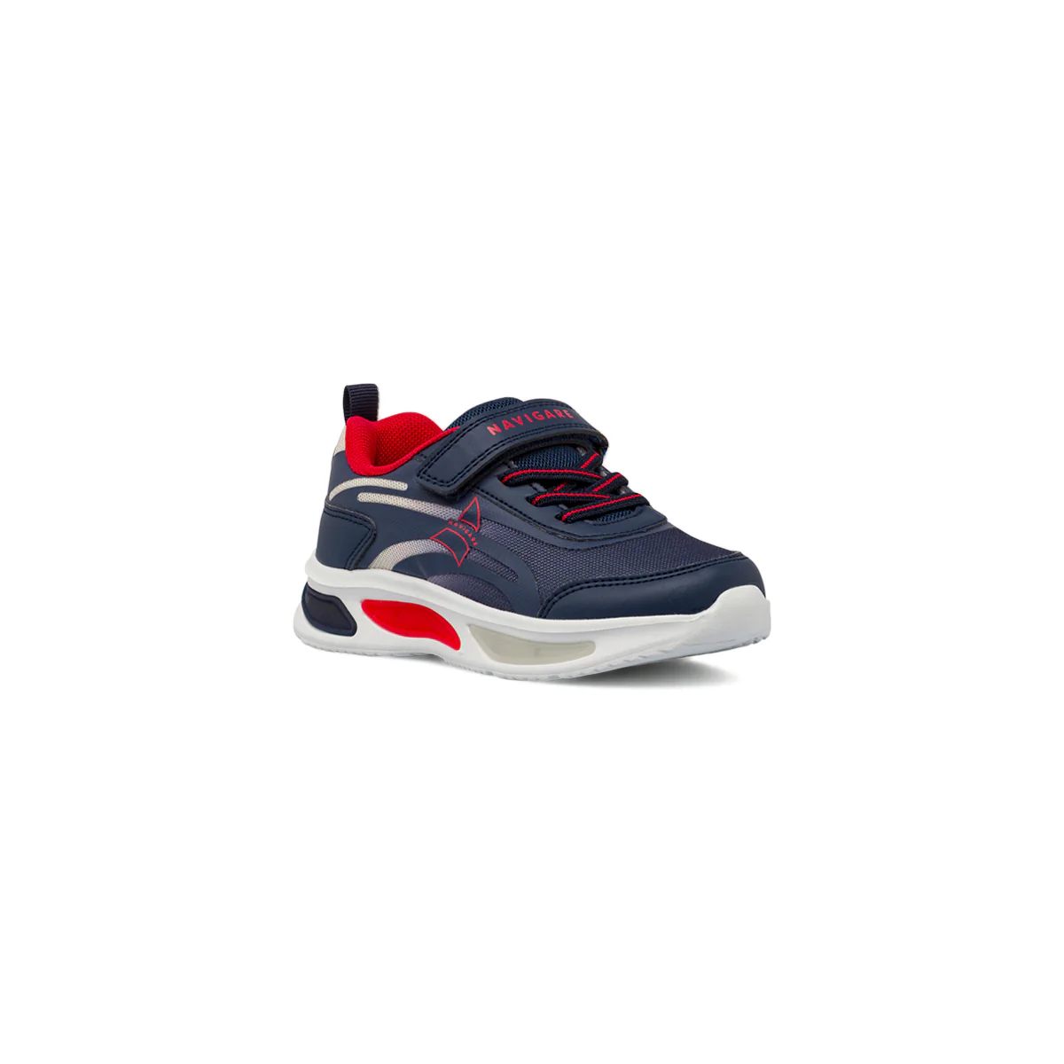 Sneakers blu da Bambino con chiusura a strappo  e luci Navigare - Image 2
