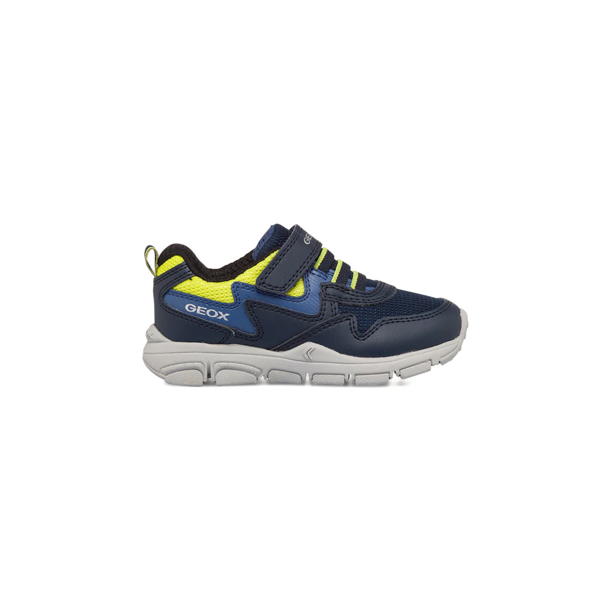 Sneakers blu da bambino con dettagli gialli Geox New Torque