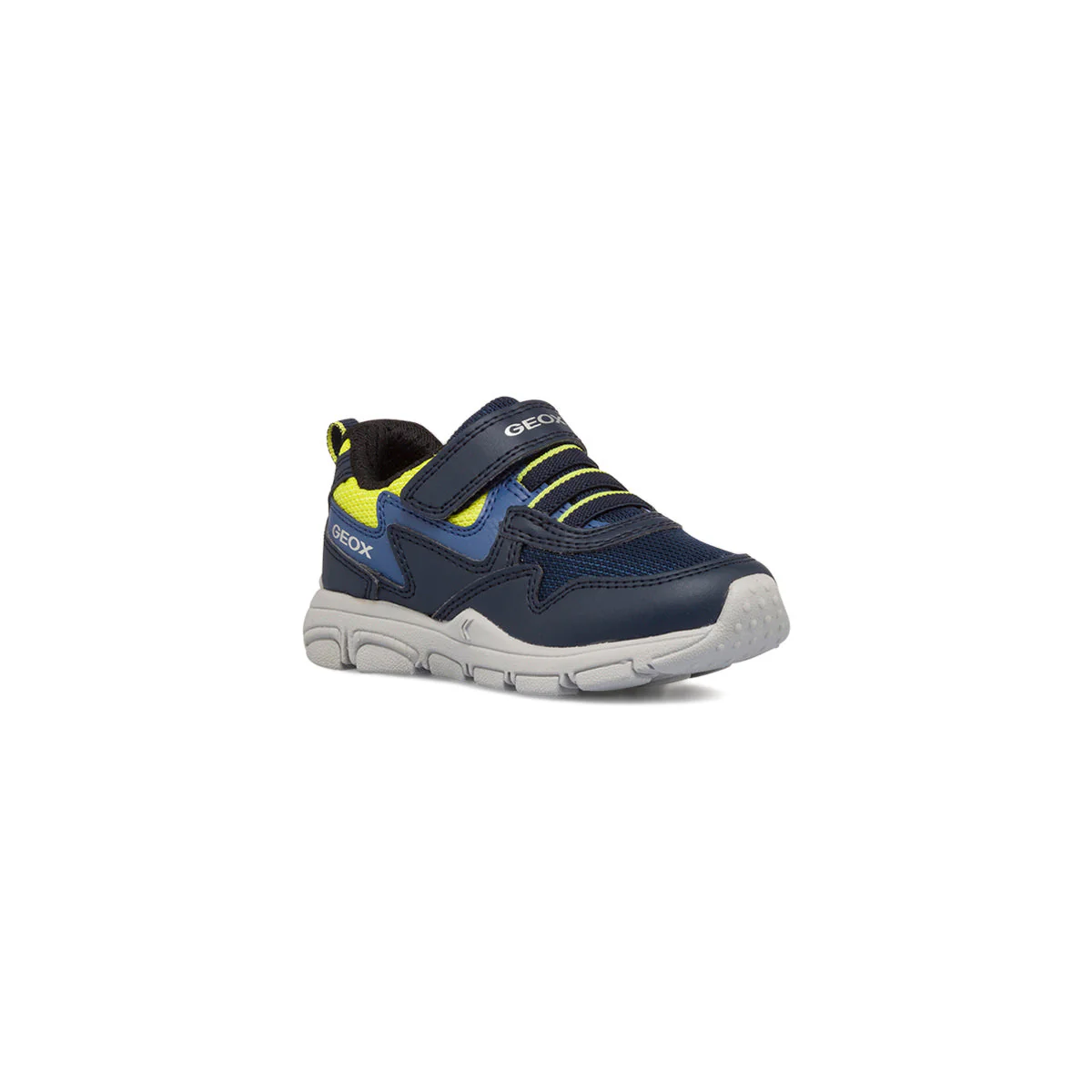 Sneakers blu da bambino con dettagli gialli Geox New Torque - Image 2