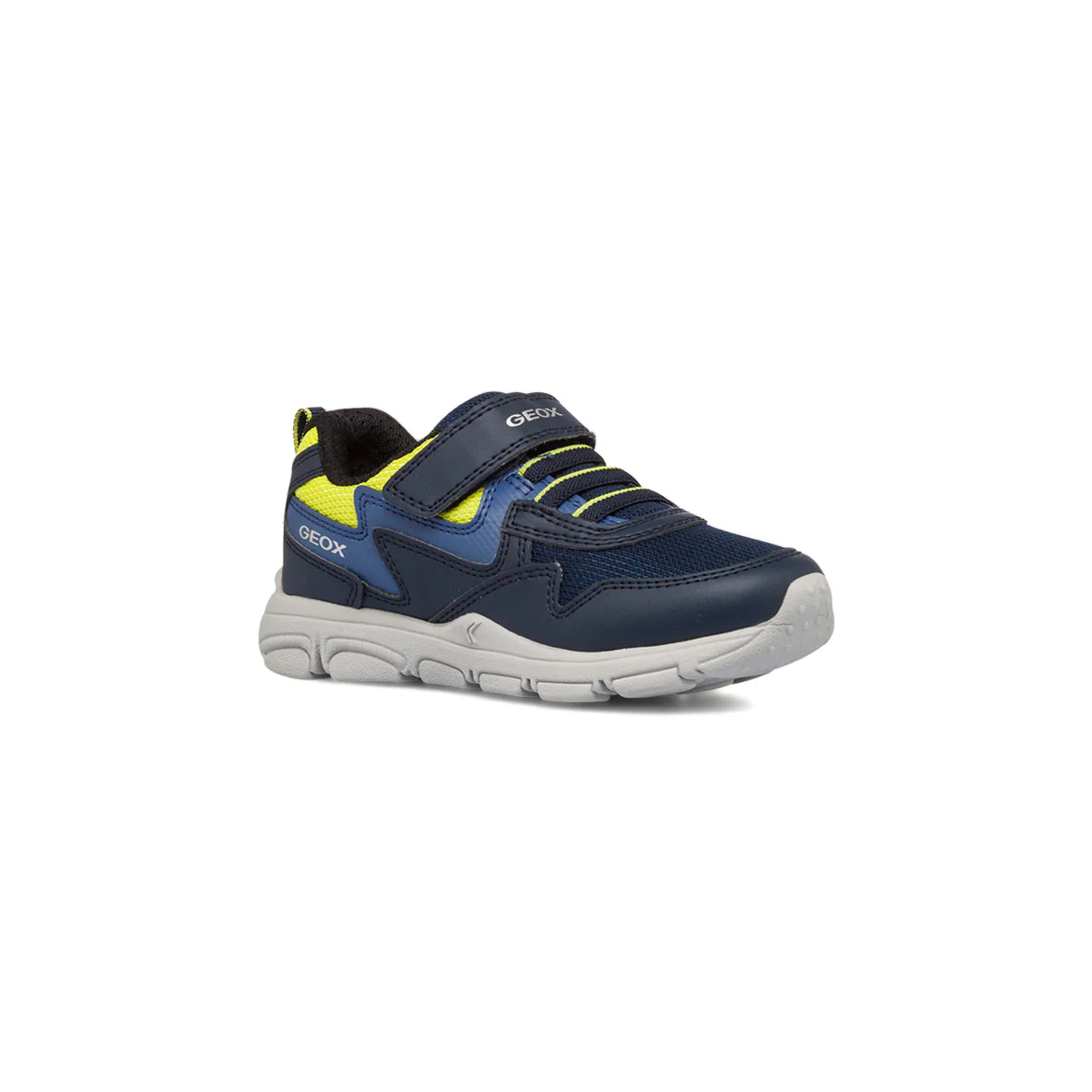 Sneakers blu da bambino con dettagli gialli Geox New Torque - Image 2