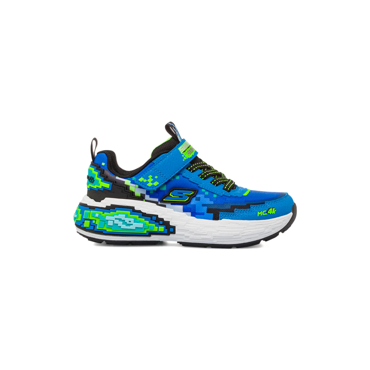 Sneakers blu da Bambino con dettagli pixel e strappo Skechers