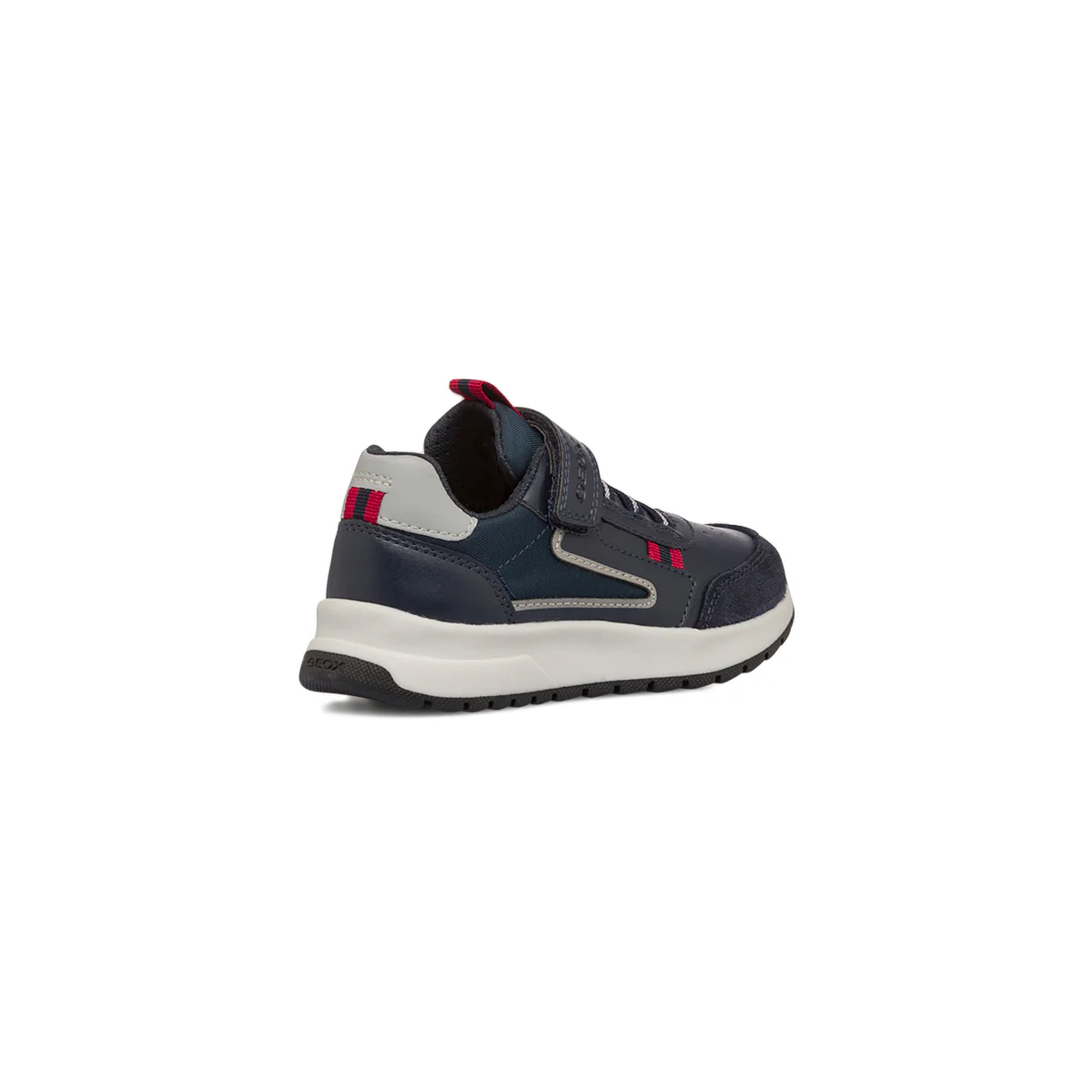Sneakers blu da bambino con dettagli rossi e grigi Geox Briezee - Image 3