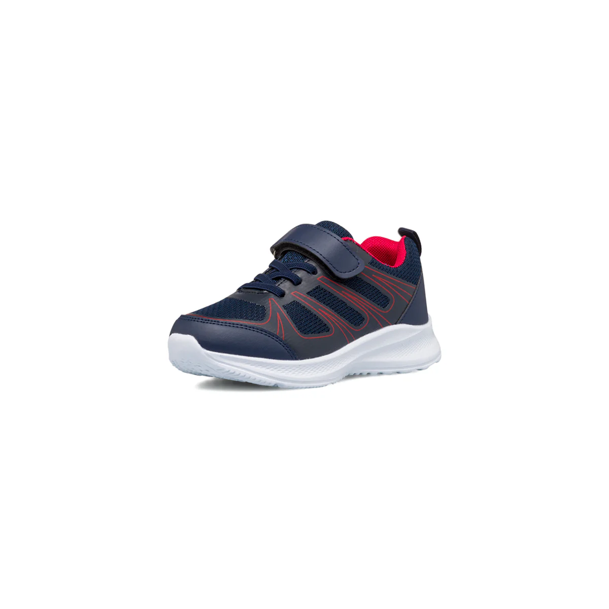 Sneakers blu da bambino con dettagli rossi Jog - Image 2