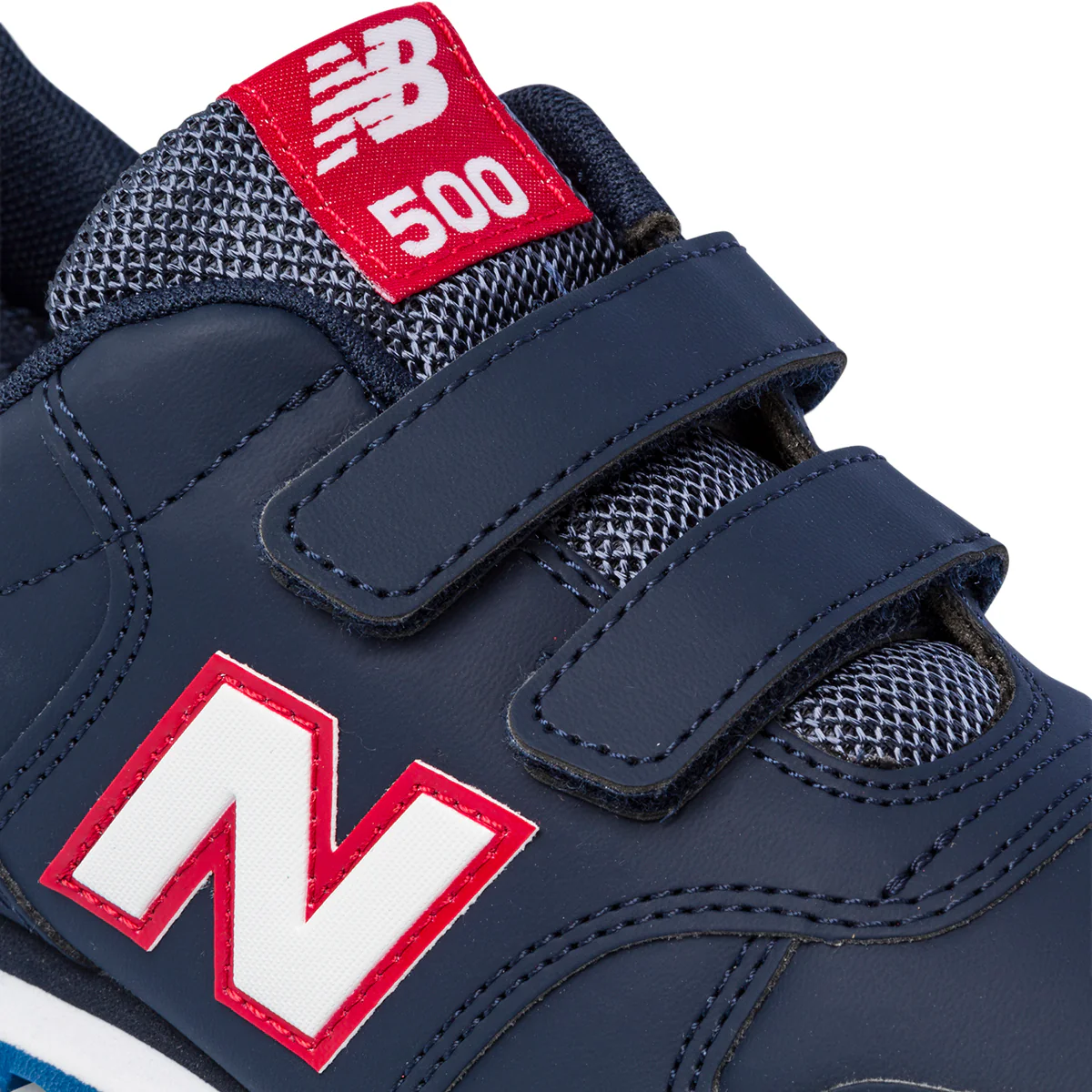 Sneakers blu da bambino con dettagli rossi New Balance 500 - Image 6