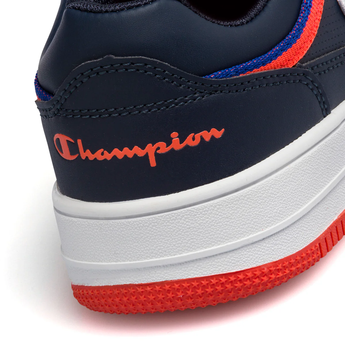 Sneakers blu da bambino con logo laterale Champion Rebound Low B PS - Image 7