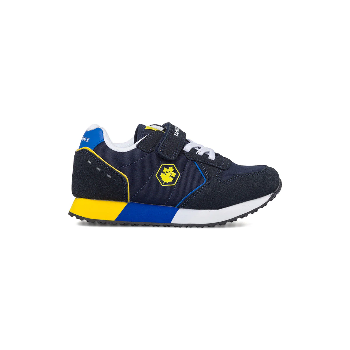 Sneakers blu da bambino con logo laterale Lumberjack Stormy