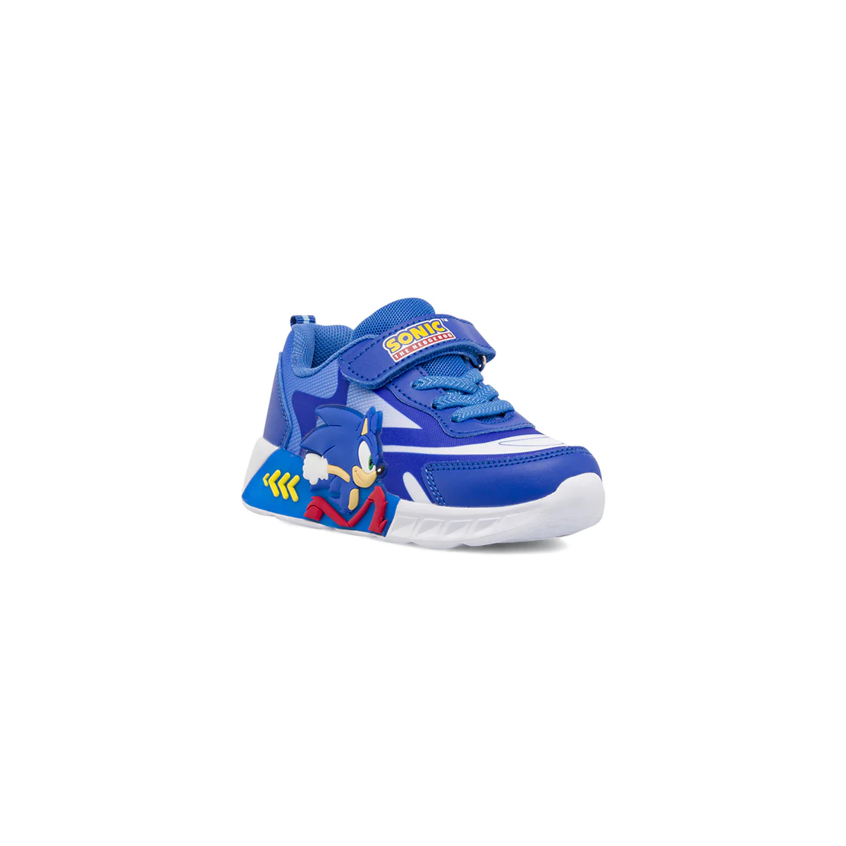Sneakers blu da Bambino con luci e chiusura a strappo Sonic - Image 2