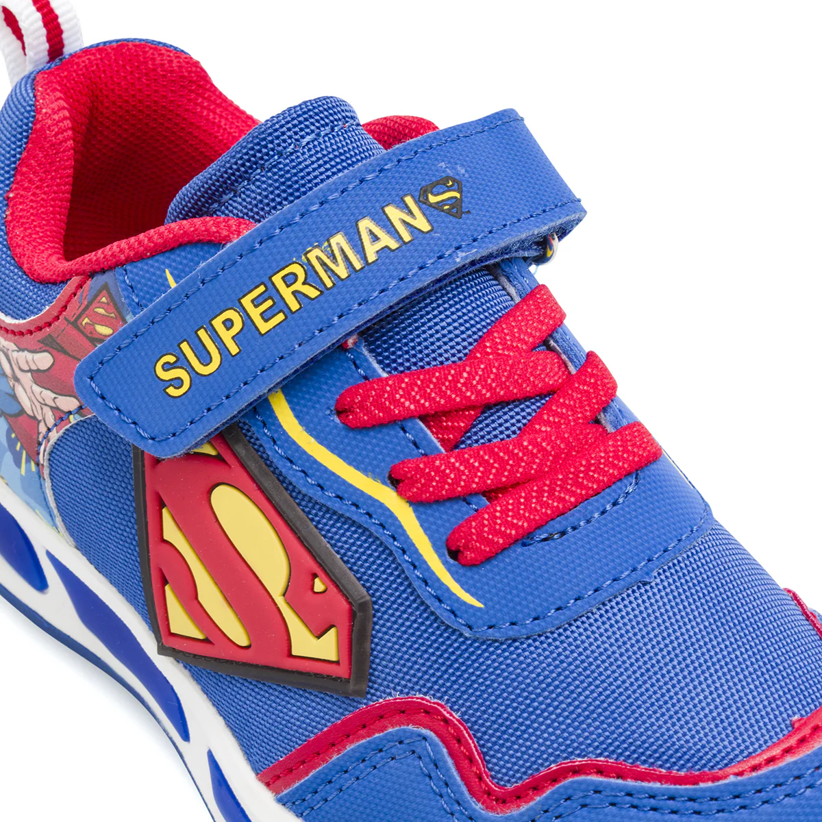 Sneakers blu da Bambino con luci e chiusura a strappo Superman - Image 5