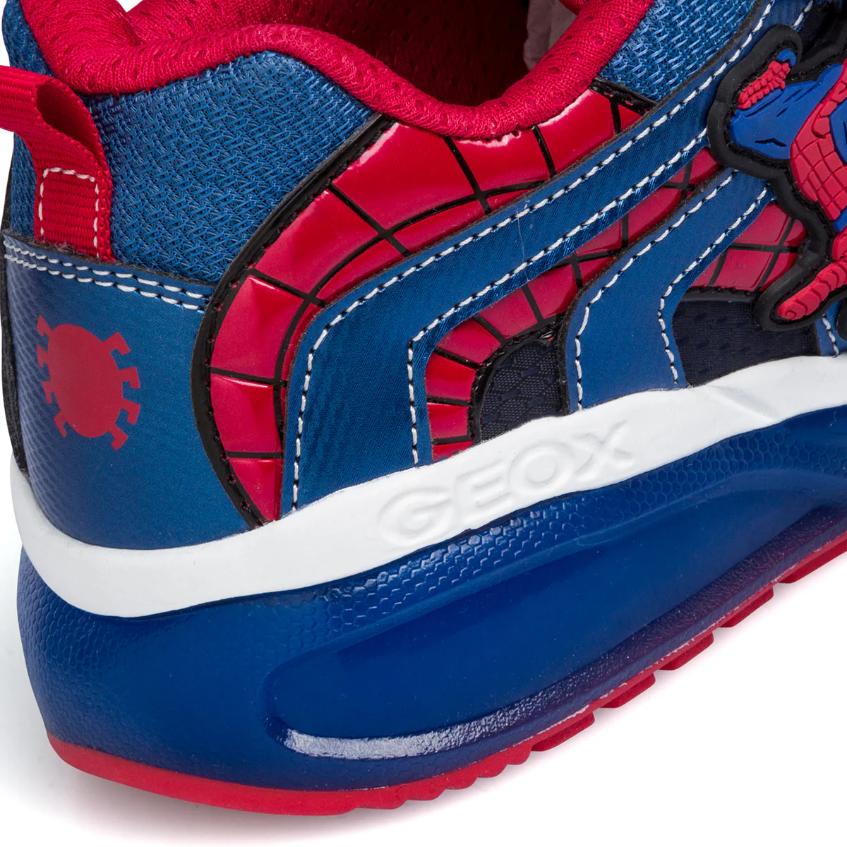 Sneakers blu da bambino con luci nella suola e stampa Spiderman Geox Bayonic - Image 6
