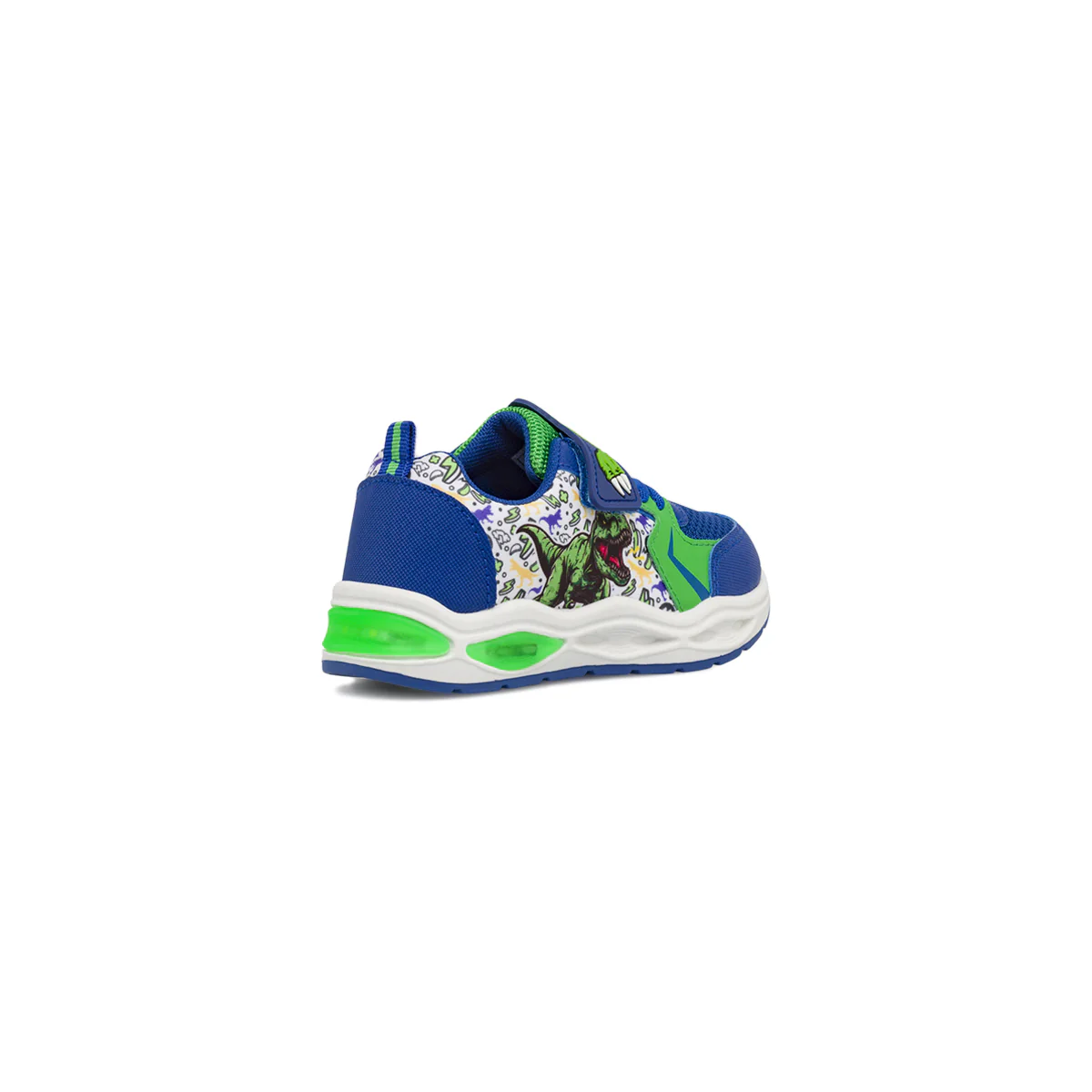 Sneakers blu da Bambino con luci nella suola e stampe Dinosauri - Image 3