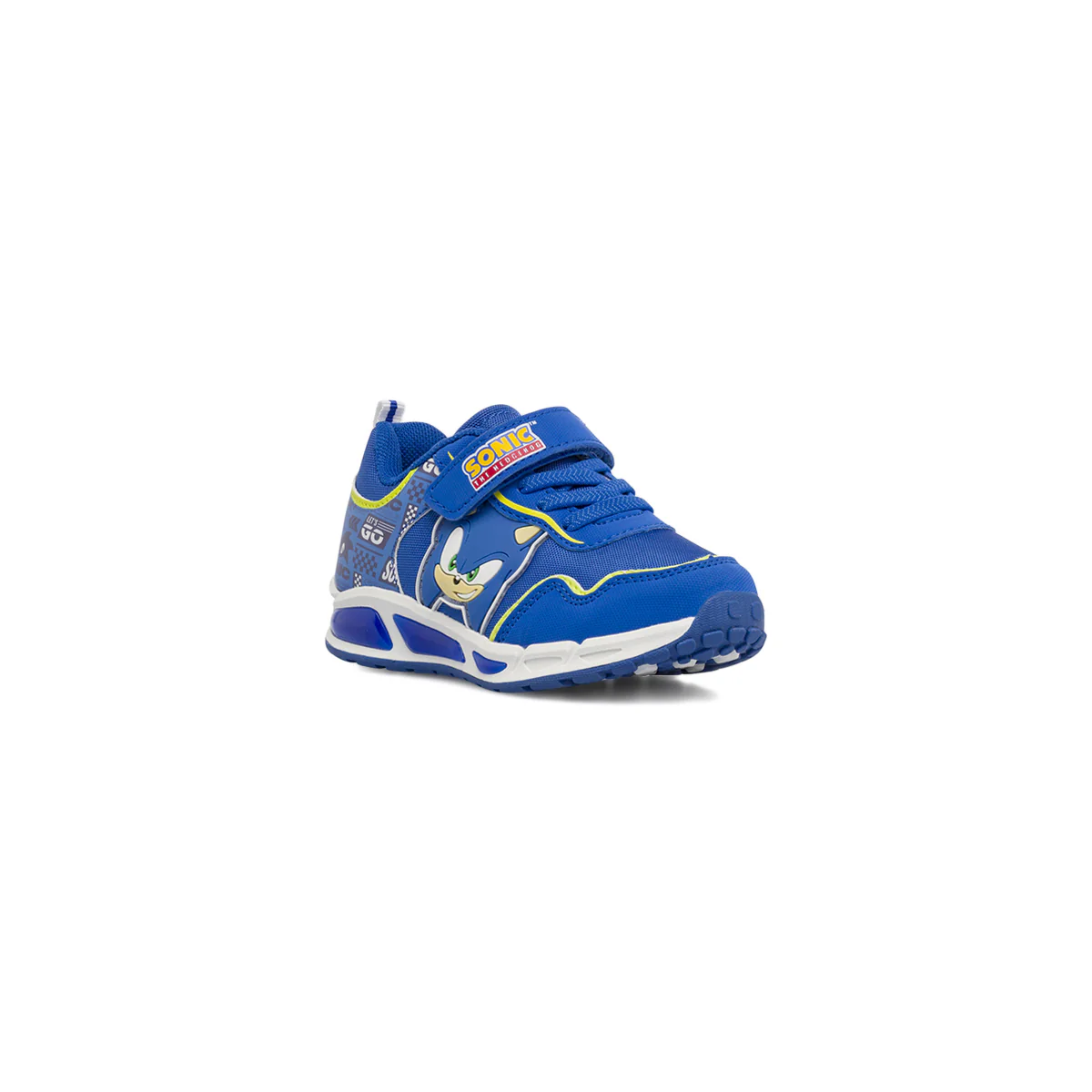 Sneakers blu da Bambino con luci nella suola e strappo Sonic - Image 2
