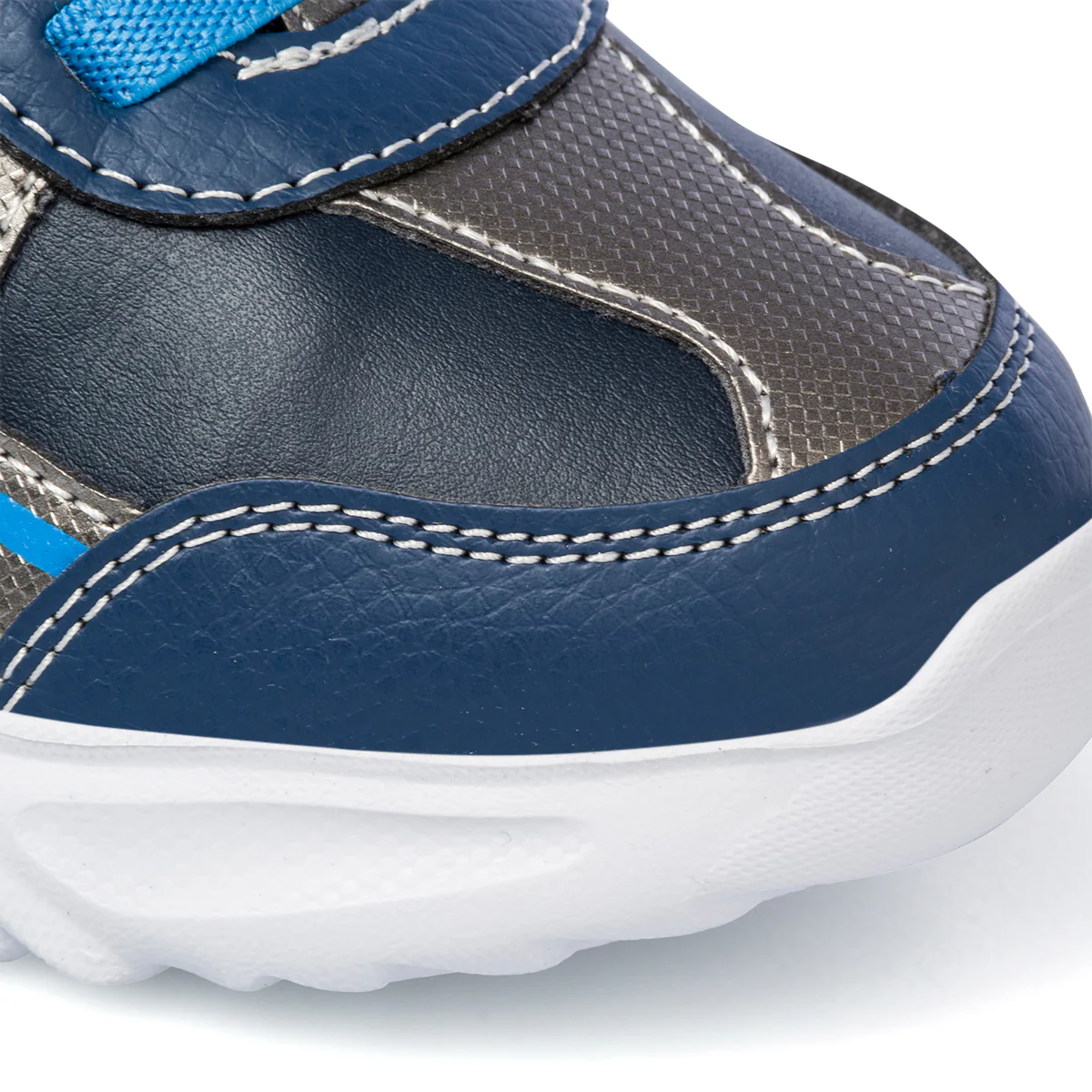Sneakers blu da bambino con luci nella suola Geox Assister - Image 5