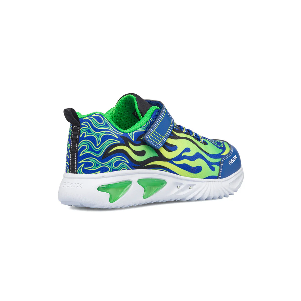 Sneakers blu da bambino con luci nella suola Geox Assister - Image 3