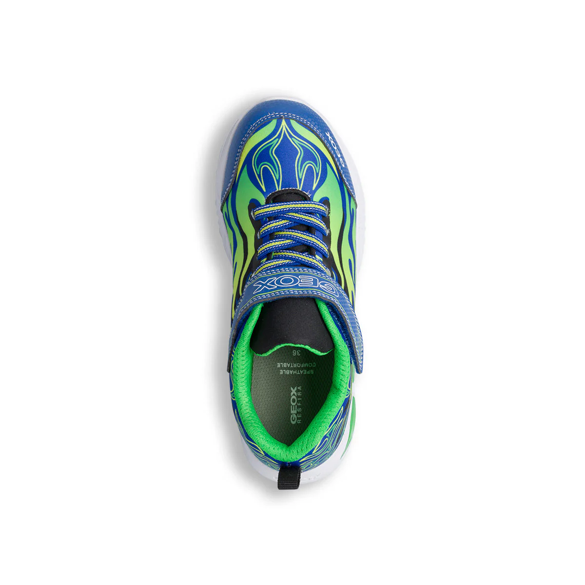Sneakers blu da bambino con luci nella suola Geox Assister - Image 7