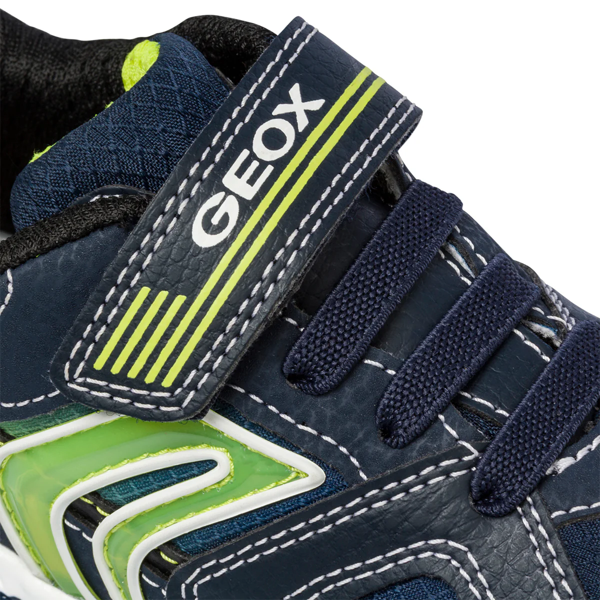 Sneakers blu da bambino con luci nella suola Geox Bayonic - Image 11