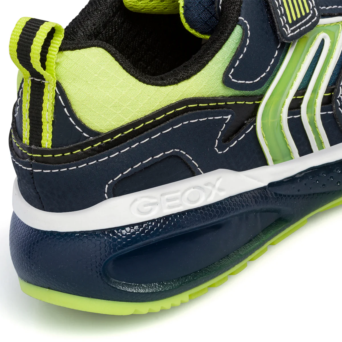 Sneakers blu da bambino con luci nella suola Geox Bayonic - Image 12