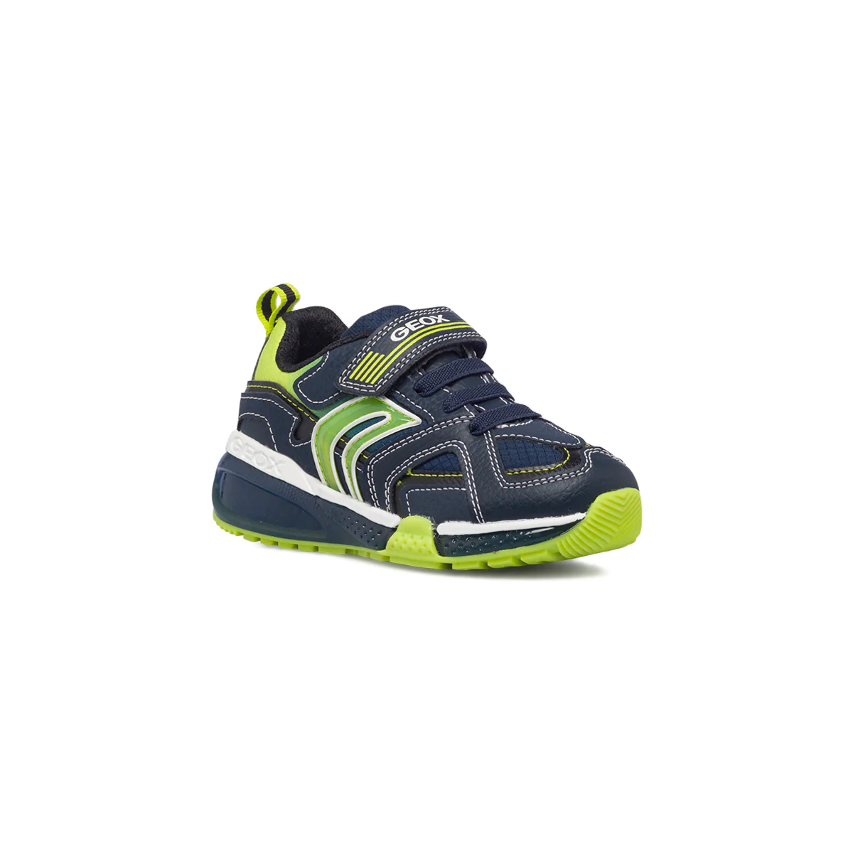 Sneakers blu da bambino con luci nella suola Geox Bayonic - Image 7