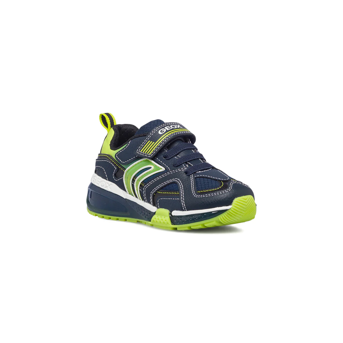 Sneakers blu da bambino con luci nella suola Geox Bayonic - Image 7