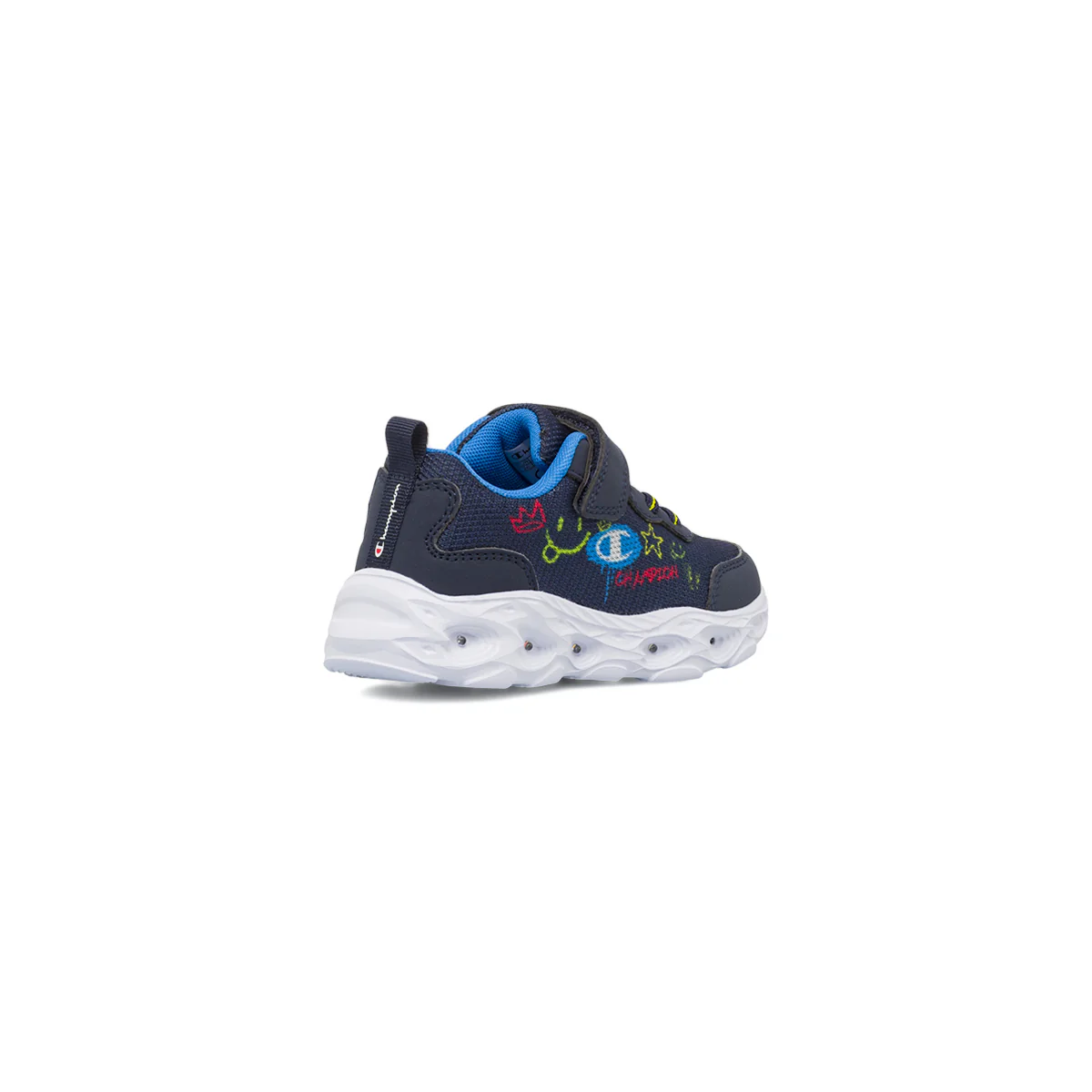 Sneakers blu da Bambino con strappo e luci Champion - Image 3